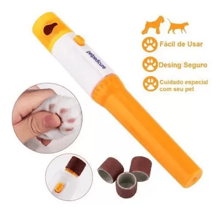 Lixador de Unha Elétrico a Pilha (2 AA - NÃO INCLUSA) 4 rolos 18cm