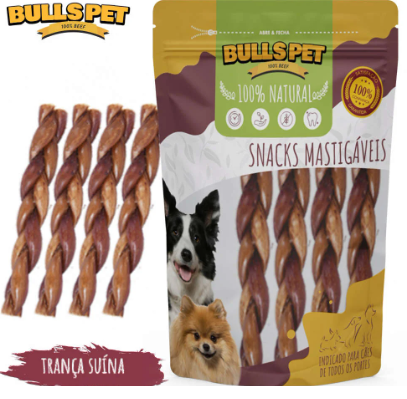 Trança Suina Sache C/4un Bulls Pet