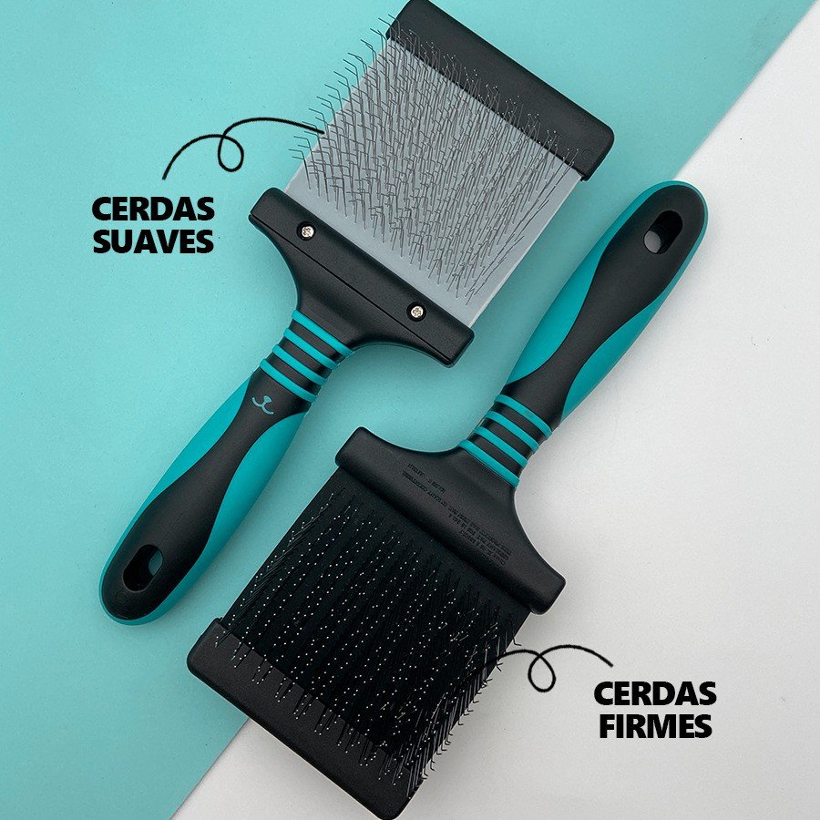 Rasqueadeira Flexivel Pinos Longas Macia AZUL Propetz