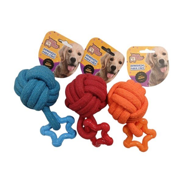 Dog Corda Bola Star BOM AMIGO