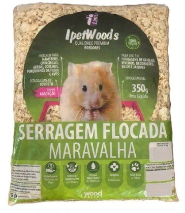Serragem Maravalha Flocada 350G IPET WOODS