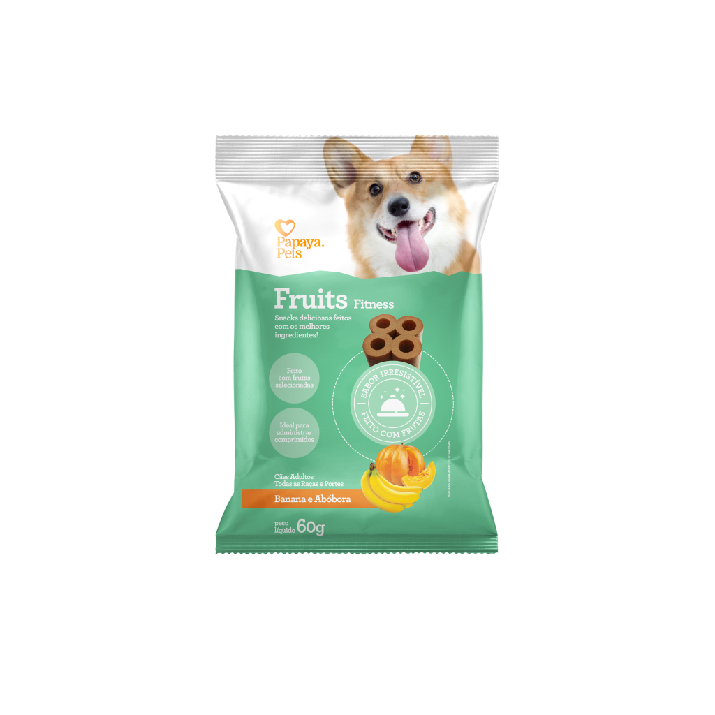 Fruits Fitness Banana/Abobora 60G PAPAYA PETS