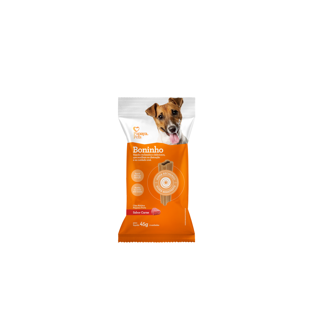 Boninho Carne Raças Pequenas 45G 2U PAPAYA PETS