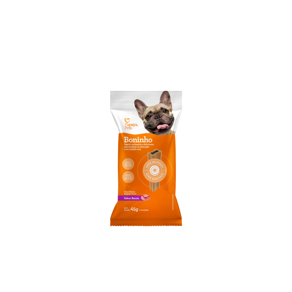Boninho Bacon Raças Pequenas 45G 2U PAPAYA PETS