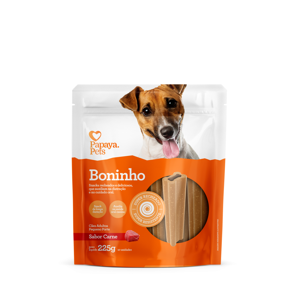 Boninho Carne 225G 10un Raças Pequenas PAPAYA PETS
