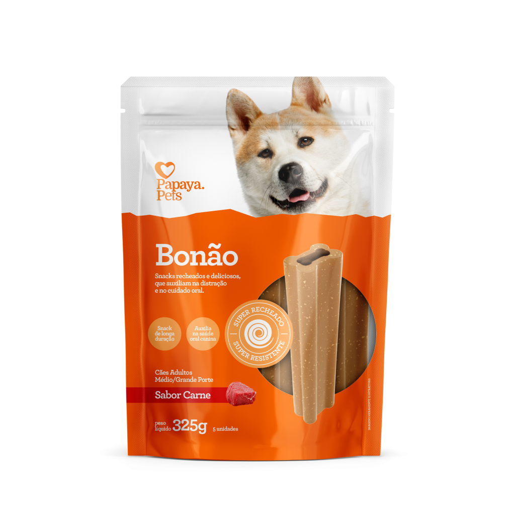 Bonao Carne 325G 5un Raças Medias E Grandes PAPAYA PETS