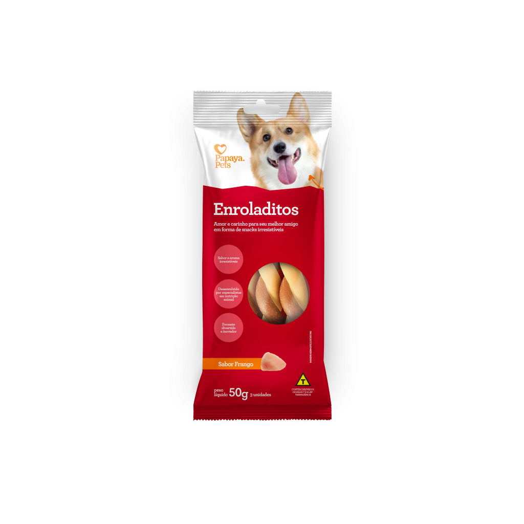 Enroladitos Frango 50G 3U PAPAYA PETS