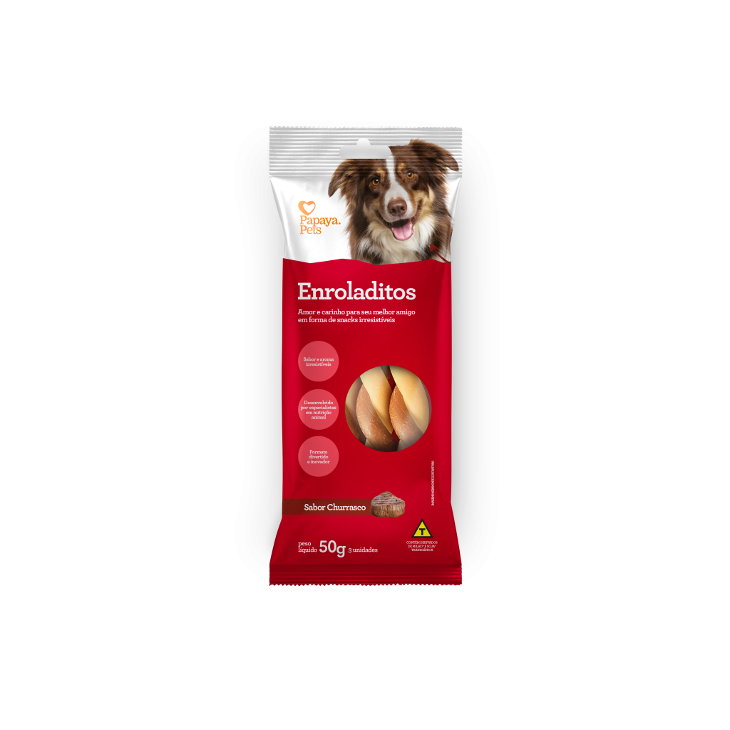 Enroladitos Churrasco 50G 3U PAPAYA PETS