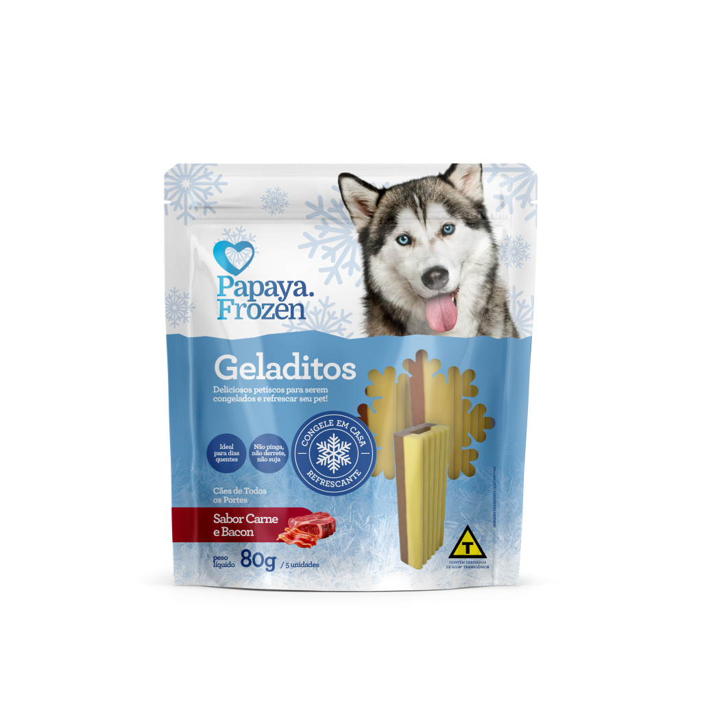 Frozen Geladitos Carne/Bacon 80G 5U PAPAYA PETS