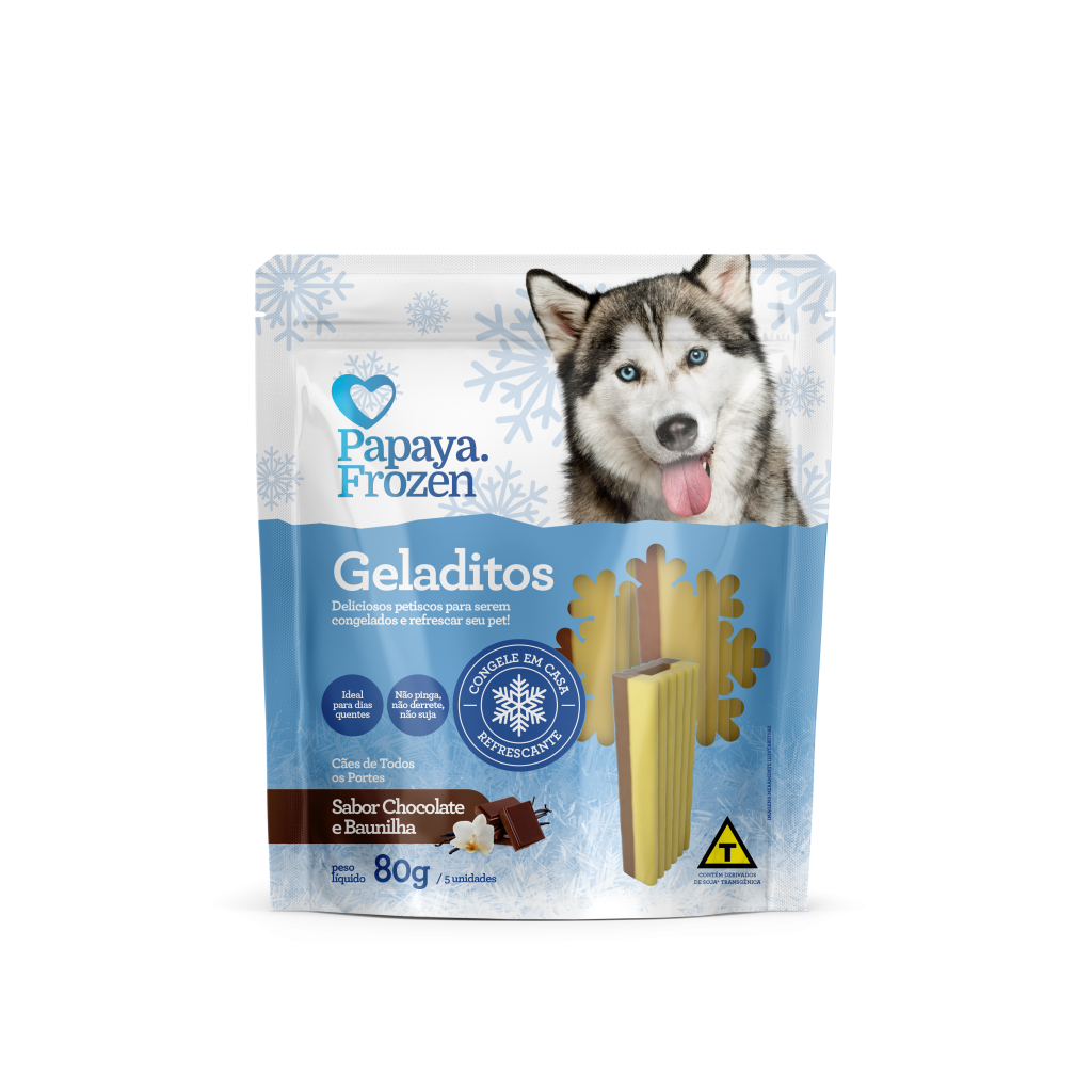 Frozen Geladitos Chocolate/Baunilha 80G 5U PAPAYA PETS