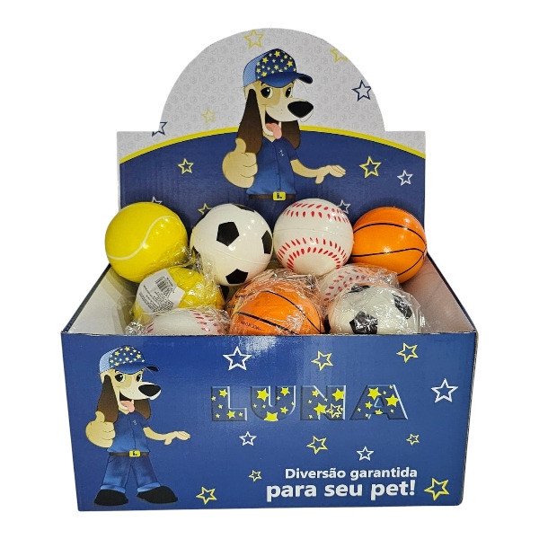 Brinq Bola Esponja Display 6cm 24un Luna 