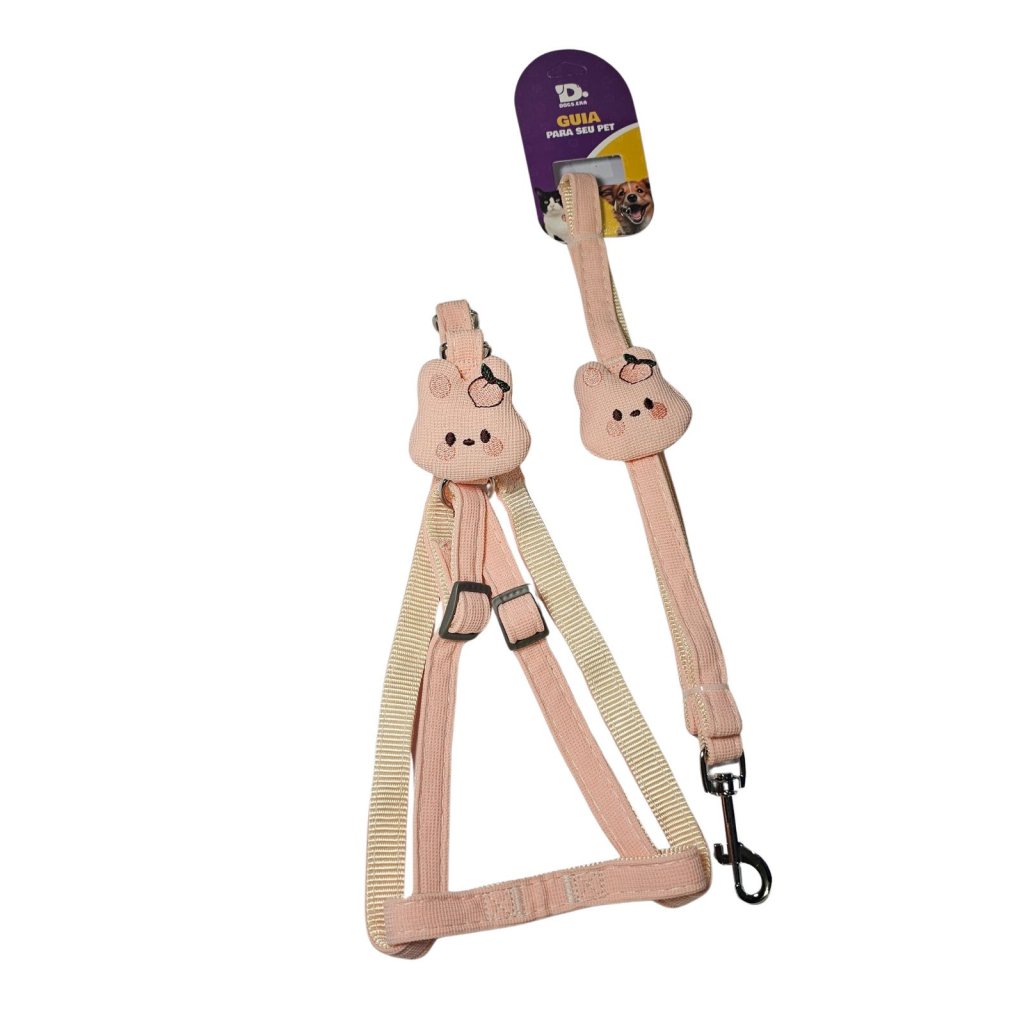 Guia e Peitoral Coelhinho Dogs Era
