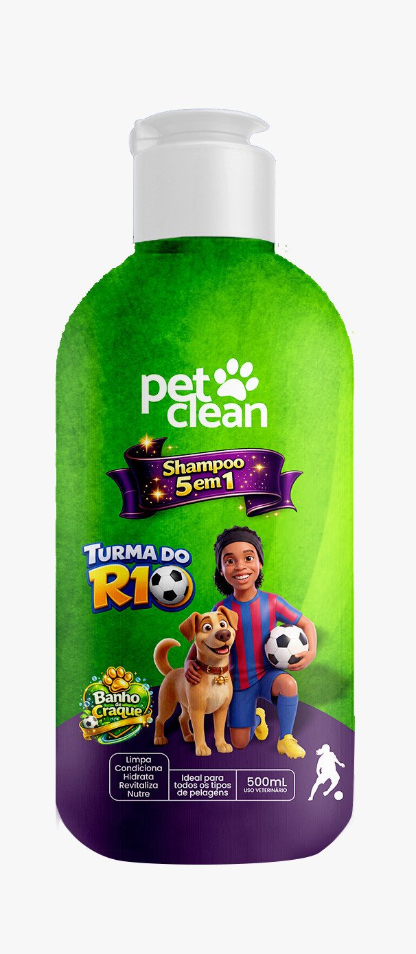 SHAMPOO 5X1 TURMA DO R10 500ML PET CLEAN