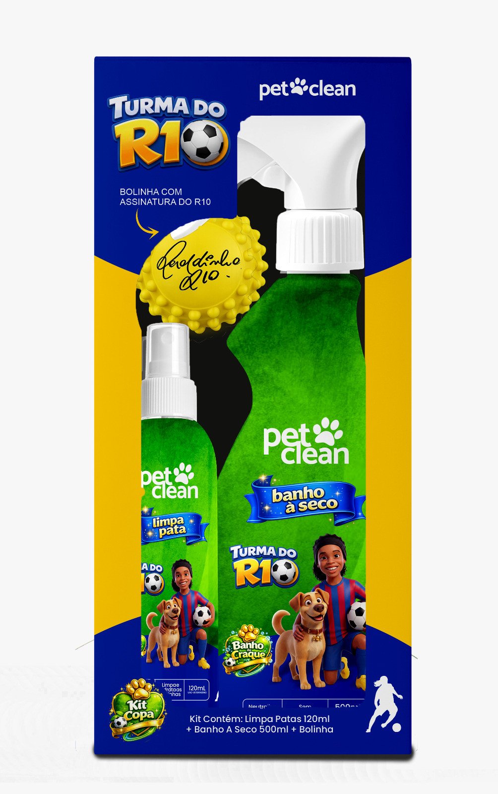 KIT COPA TURMA DO RONALDINHO PET CLEAN