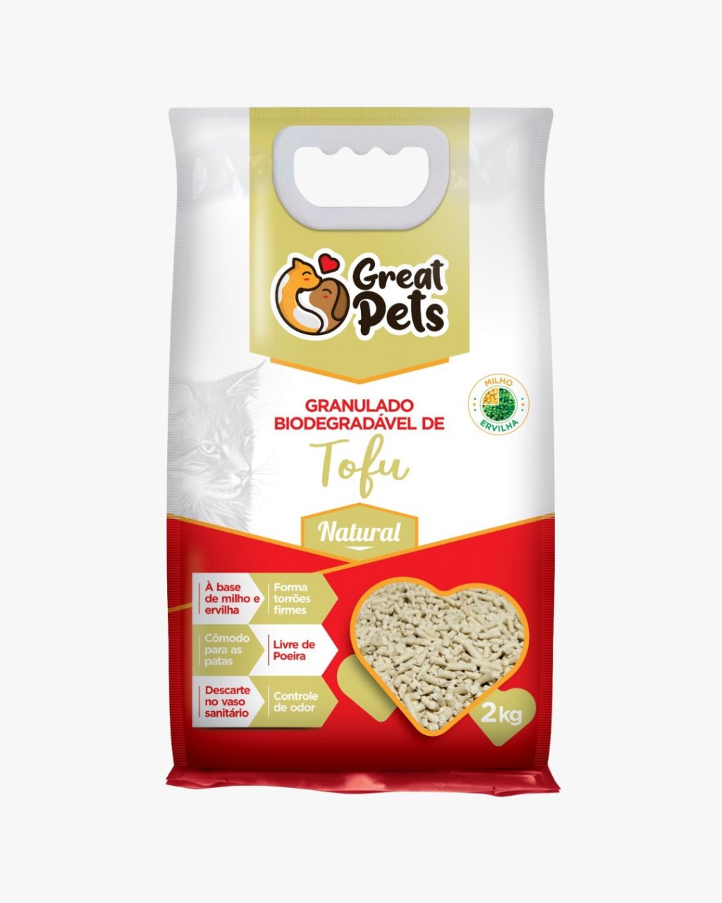 AREIA BIO DE TOFU 2KG GREAT PETS