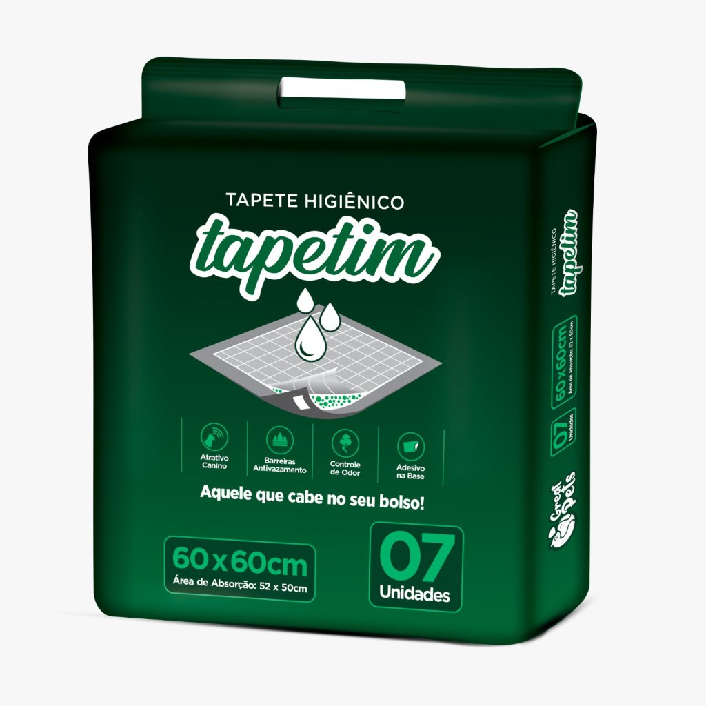 TAPETE HIG TAPETIM 60X60CM 7UN GREAT PETS