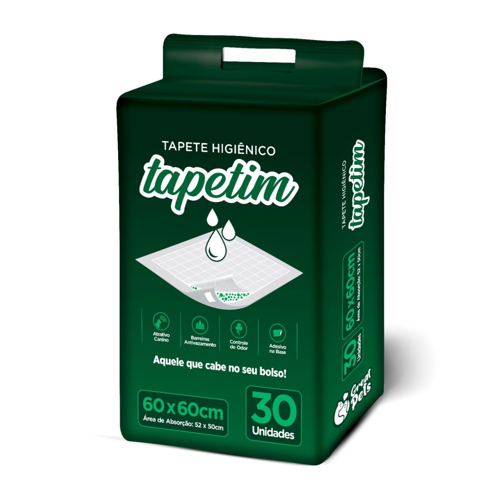 TAPETE HIG TAPETIM 60X60CM 30UN GREAT PETS