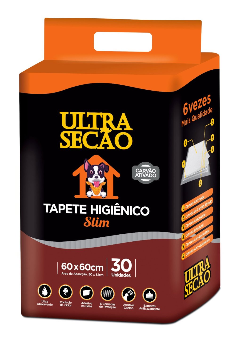 TAPETE HIG ULTRA SECAO PRETO 30UN 60X60 GREAT PET
