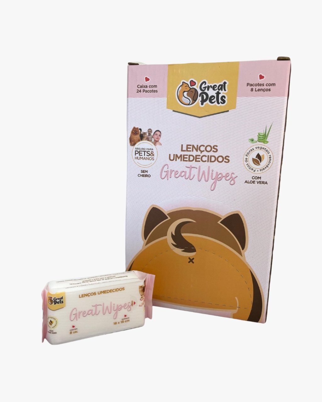LENCO UMEDECIDO DISPLAY C/ 24 PACOTES GREAT PETS