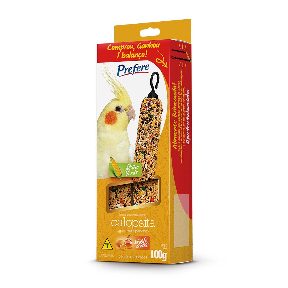 BASTAO CALOPSITA MILHO VRD 100G PREFERE