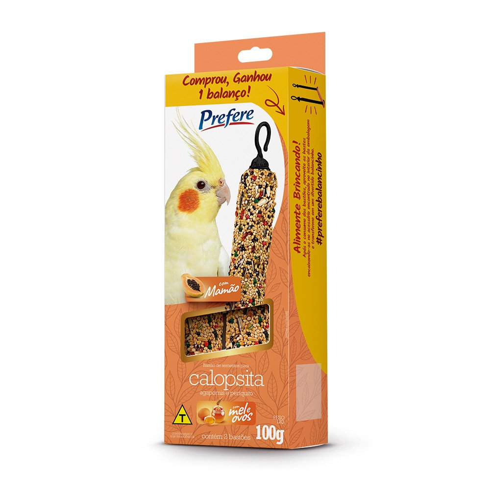 BASTAO CALOPSITA MAMAO 100G PREFERE