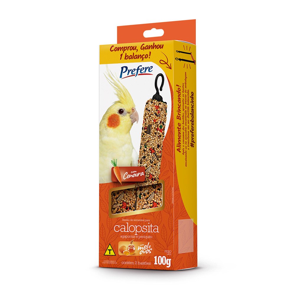 BASTAO CALOPSITA CENOURA 100G PREFERE