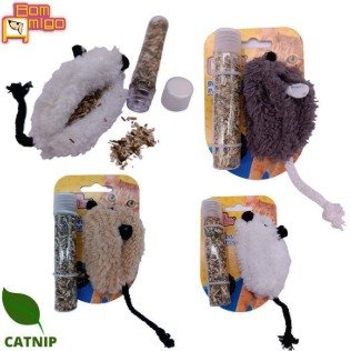 BRINQ RAT MUSO C/ CATNIP BOM AMIGO