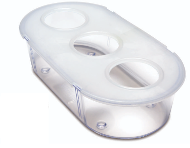 Comedouro 3 Furos 320ml 12un Injet Four