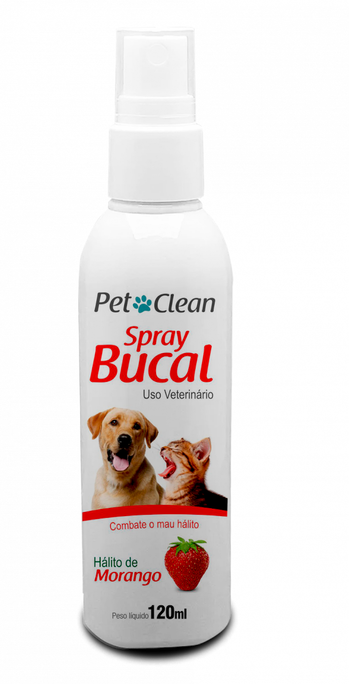 Spray Bucal Morango 120ml Pet Clean