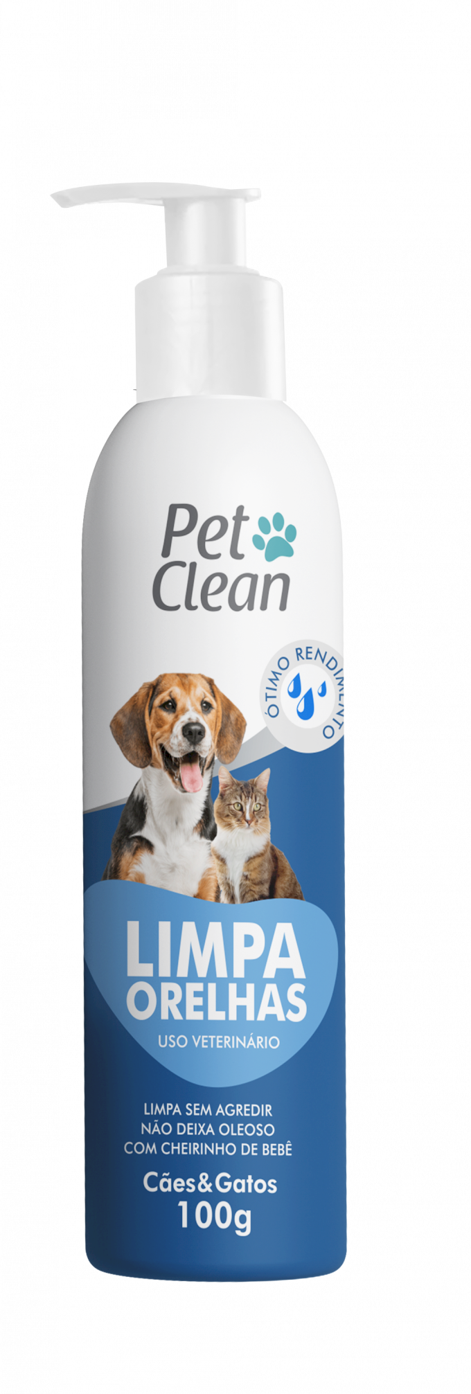 Limpa Orelhas 100ml ou 500ml Pet Clean