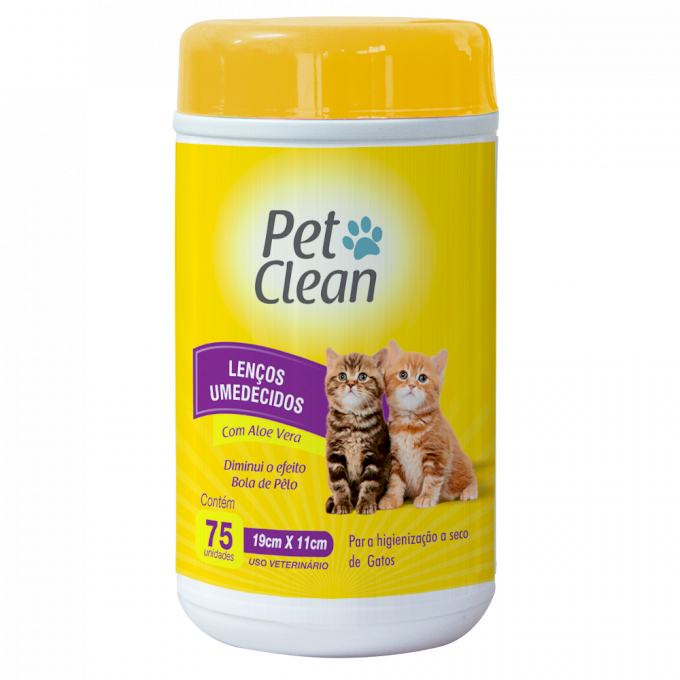 Lenço Umedecido Gatos Pet Clean