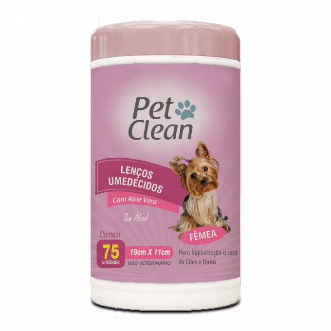 Lenço Umedecido Fêmeas Pet Clean