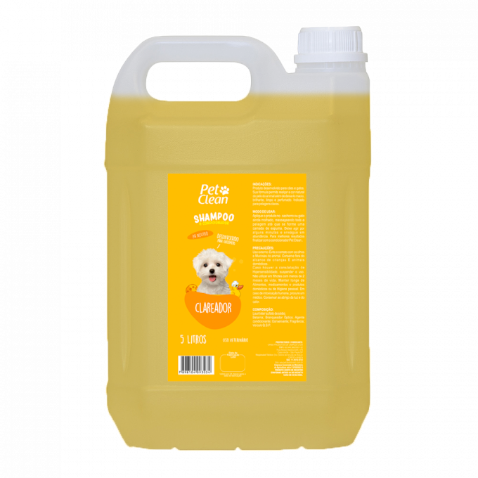 Shampoo Clareador 5L Pet Clean