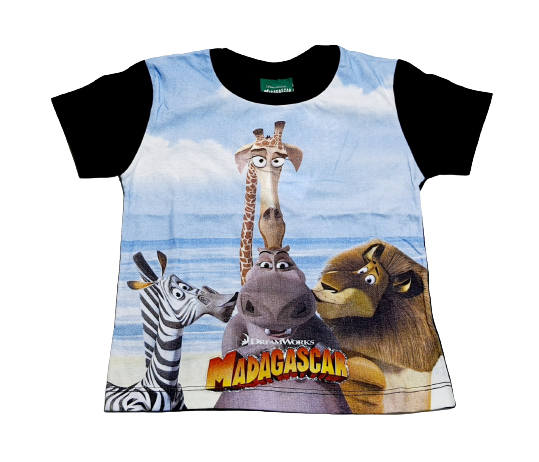 CAMISETA MADAGASCAR TAMANHO 01