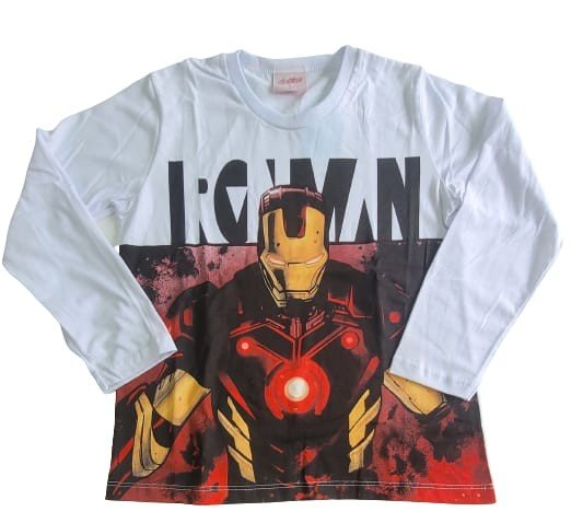 CAMISETA MANGA LONGA MARVEL TAMANHO 06