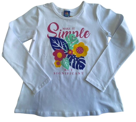 CAMISETA DE MANGA LONGA PIPA TAMANHO 08