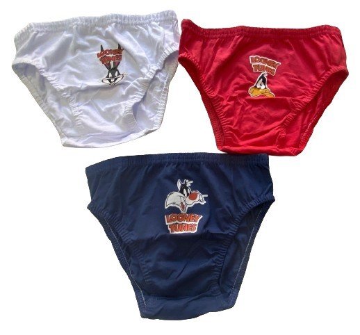 KIT DE 3 CUECAS LOONEYTUNES TAMANHO 06