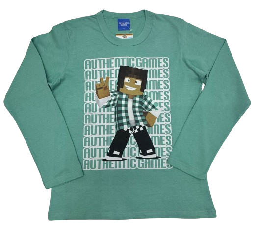 CAMISETA MANGA LONGA AUTHENTIC GAMES TAMANHO 10