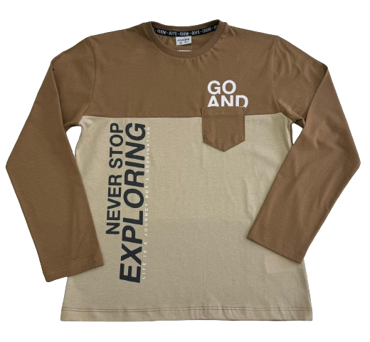 CAMISETA MANGA LONGA FAKINI TAMANHO 10