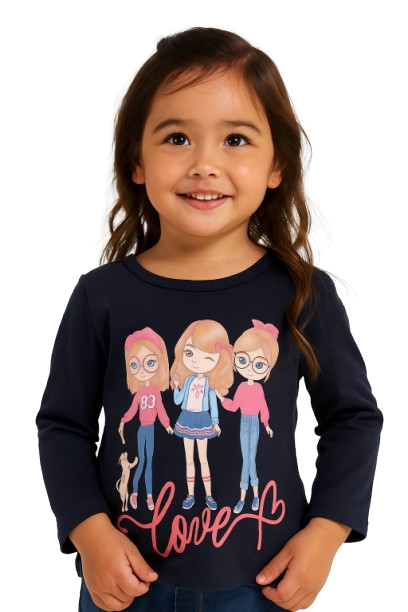 CAMISETA MANGA LONGA KYLY TAMANHO 01