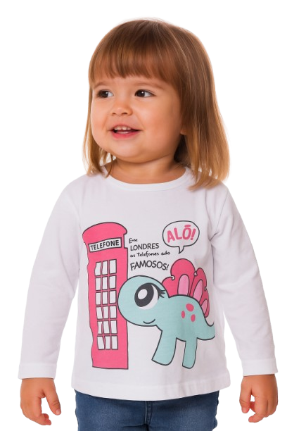 CAMISETA DE MANGA LONGA ZIG ZAG ZAA TAMANHO 01