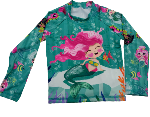 CAMISETA DE PRAIA, ELIAN, MANGA LONGA TAMANHO 01