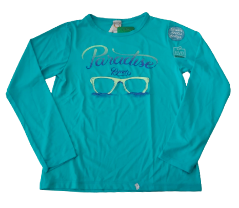 CAMISETA DE PRAIA, ELIAN, MANGA LONGA TAMANHO 08