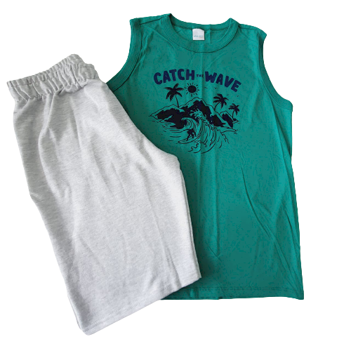 CONJUNTO VERÃO MALWEE KIDS MENINO TAMANHO 18