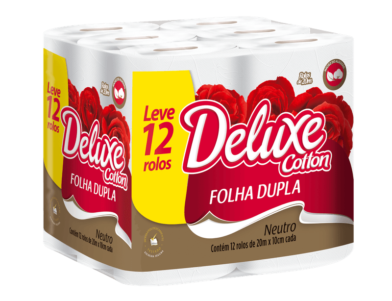 PAPEL HIGIENICO COTTON DELUXE C/12 ROLINHOS