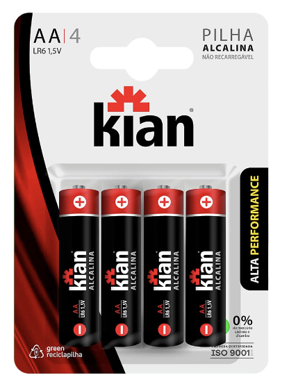 PILHA ALCALINA AA C/4 KIAN
