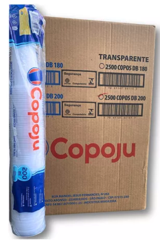 COPO DESCARTÁVEL 200ML PS - COPOJU