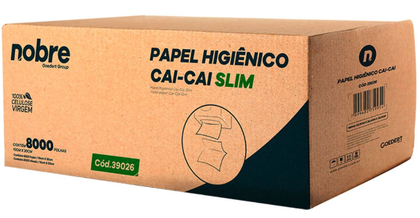 PAPEL HIGIÊNICO CAI CAI NOBRE BEST C/8000 - NOBRE