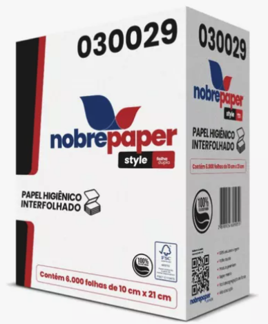 PAPEL HIGIÊNICO CAI CAI FOLHA DUPLA NOBRE STYLE C/6000 - NOBREPAPER