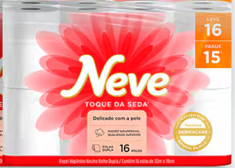 PAPEL HIGIÊNICO NEVE PCT C/16 ROLINHOS